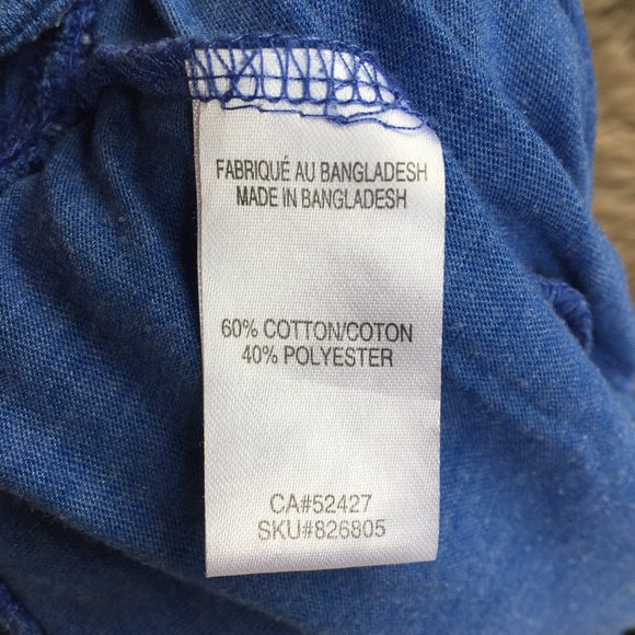 Blue athletic cotton blend skort with pockets - size M - Picture 8 of 8